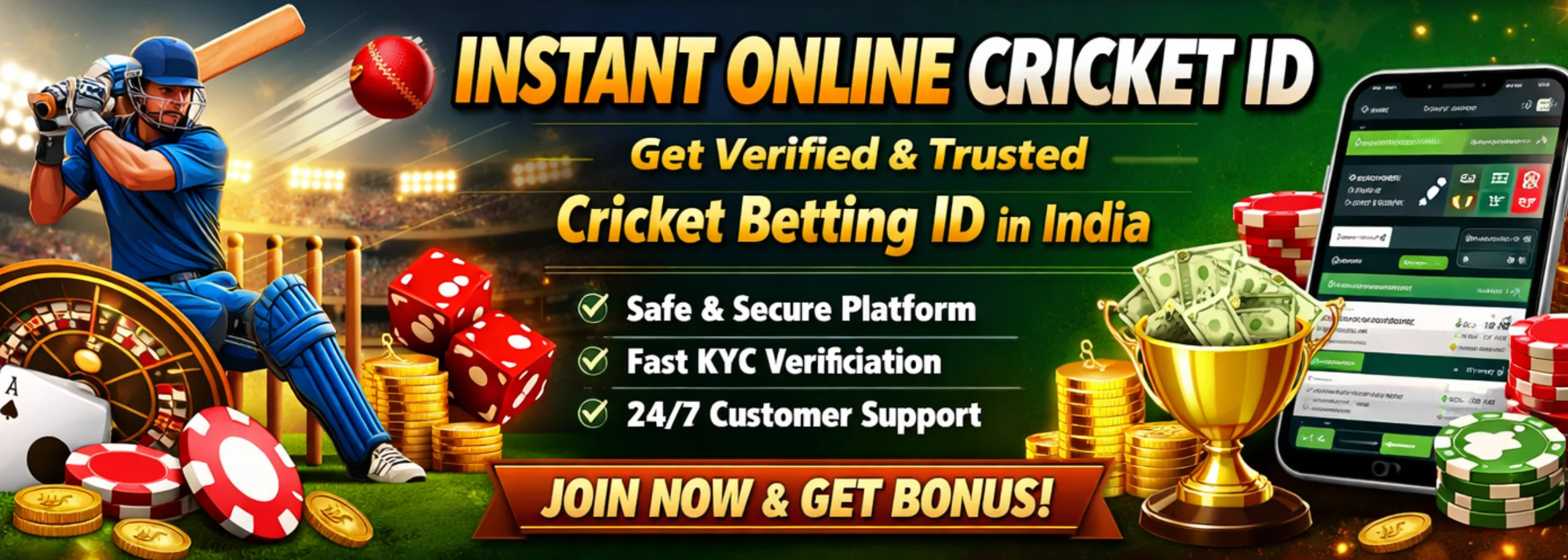 Instant Online Cricket ID – Get Verified & Trusted Cricket Betting ID in India
