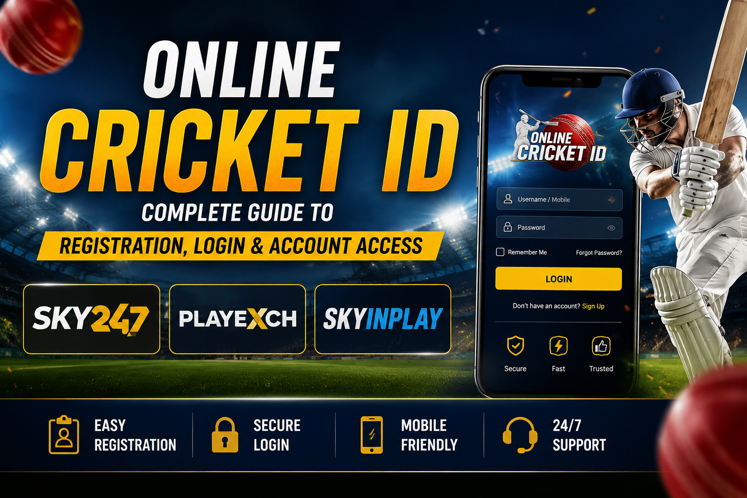 Online cricket ID registration guide